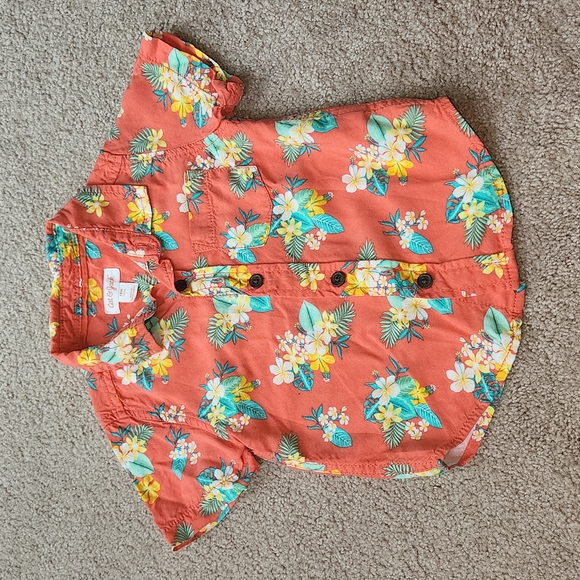 Toddler boy Hawaiian shirt, Cat & Jack, size 18 months - Picture 2 of 7
